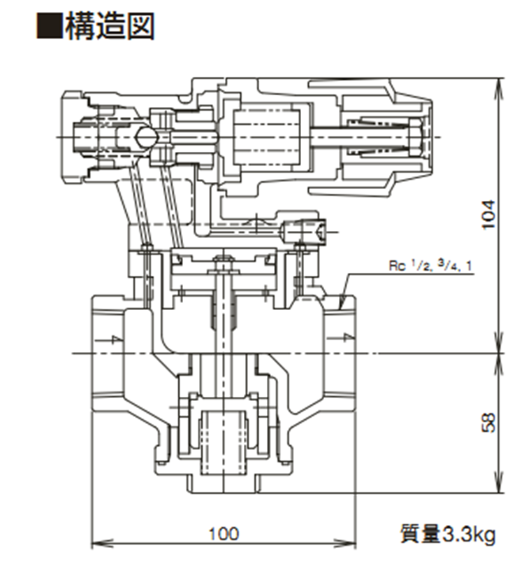 日本阀天VENN蒸汽用的丝扣减压阀RP-7高灵敏度减压阀稳压调压阀(图2)