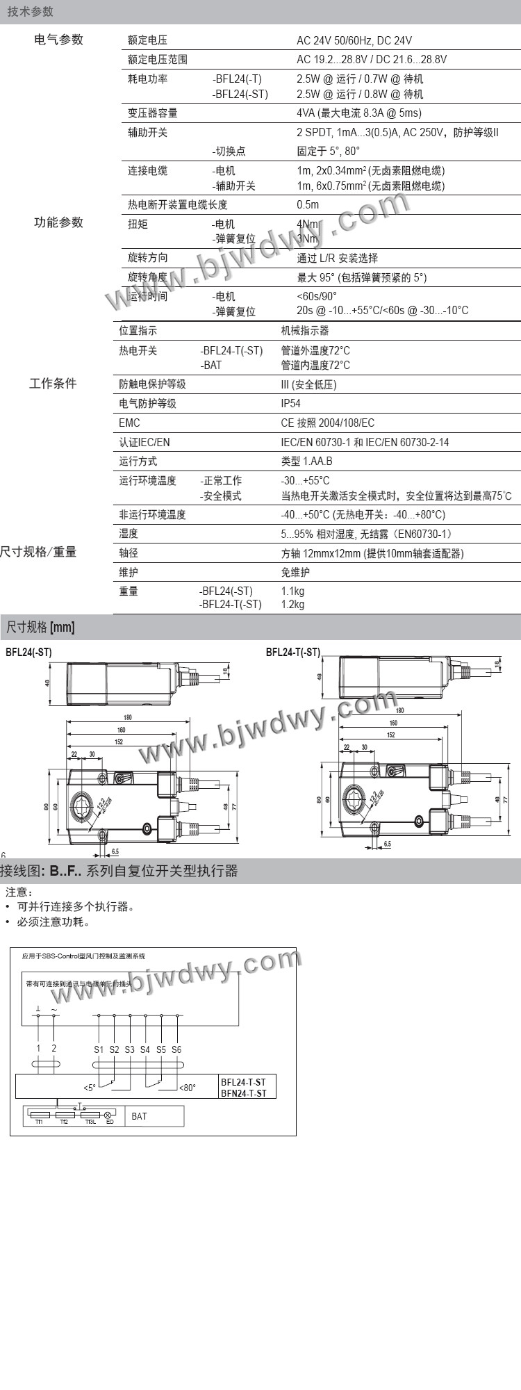 风门执行器 BFL24-T-ST(图1)