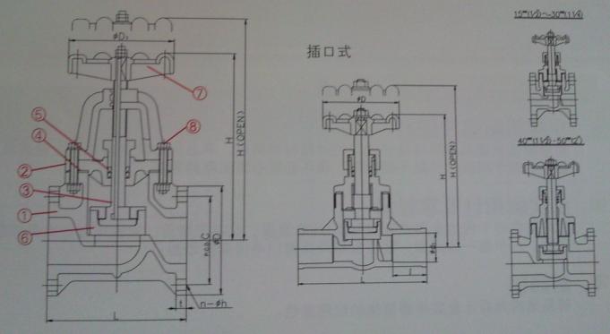 旭牌树脂截止阀尺寸规格图 塑料截止阀